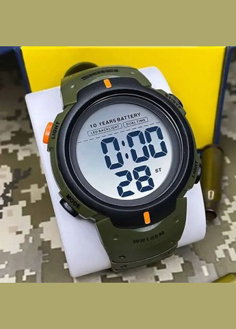 Часы электронные водонепроницаемые 100 м и противоударные тактические мужские наручные часы 1560 Neon10 Bar Skmei (341316294)