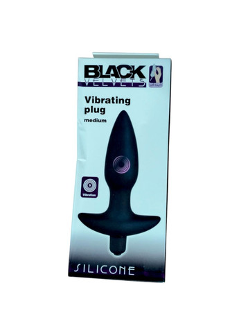 Анальная пробка Black Velvet Vibrating Plug Medium силиконовая с вибрацией для стимуляции Orion (356509018)