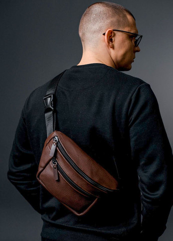 Бананка з натуральної зернистої шкіри Vishnya (317734921)