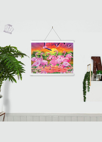 Объемный 3D постер Flamingo Lingo от Deluxebase 40х30см No Brand (315137042)