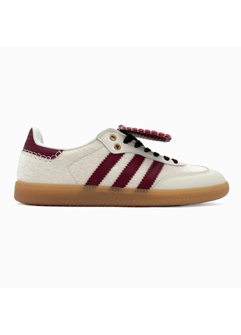 Белые летние кроссовки adidas samba wales bonner white bordo адидас самба No Brand