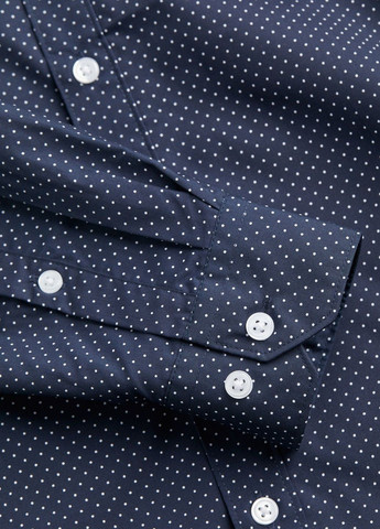 Темно-синяя классическая рубашка H&M