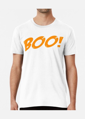 Біла чоловіча футболка з принтом boo! хелловін Stedman