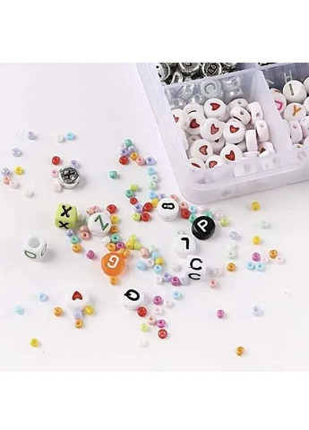 Комплект для виготовлення дитячих прикрас браслетів намист 28 видів намистин 10000 елементів 23х11х2 см (481385-Prob) Unbranded (361306306)
