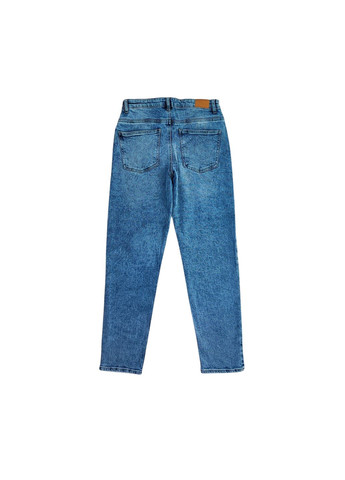 Голубые демисезонные мом фит подростковые джинсы для девочки 164 см голубой (250313006) Only