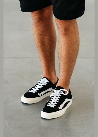 Чорно-білі Осінні кросівки чоловічі No Brand