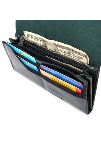 Добротний гаманець у два складення з натуральної гладкої шкіри 22945 Grande Pelle (329445027)