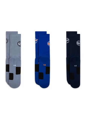 Синие набор носки 3шт Nike логотипы (307908925)
