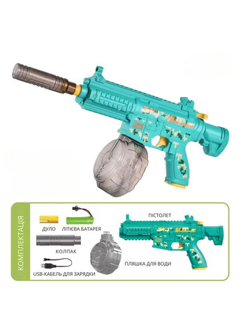 Водний пістолет для дітей, іграшковий водний автомат M416 на акумуляторі, електричний бластер, зелений No Brand (346530790)