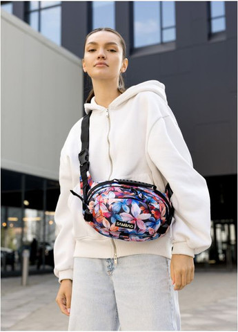 Женская тканевая сумка через плечо принт Flowers (10950301517) Sambag (361244595)