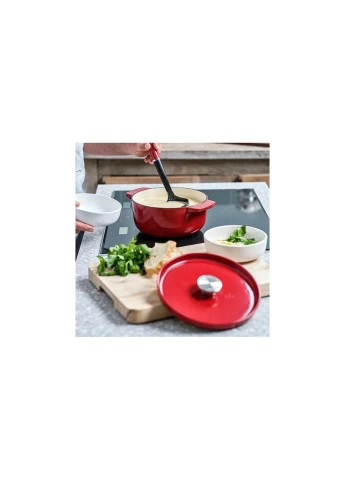 Каструля чугунна з кришкою 3,3 л Червона (CC006057-001) KitchenAid (312140712)