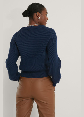 Темно-синій пуловер демісезон,темно-синій, NA-KD