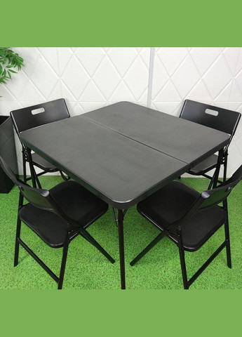 Набор роскладной мебели(Стол и 4 стула), Чёрный (с сумкой) Sticker Wall (300242090)