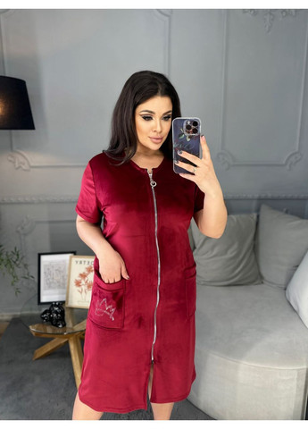 Халат високоякісний велюр на блискавці з кишенею Україна (366089269)