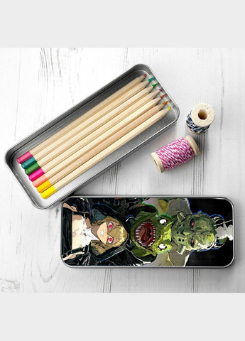 Пенал шкільний для хлопчика та дівчинки металевий Аніме Дорохедоро #009 7*18 см Silver No Brand (309152538)