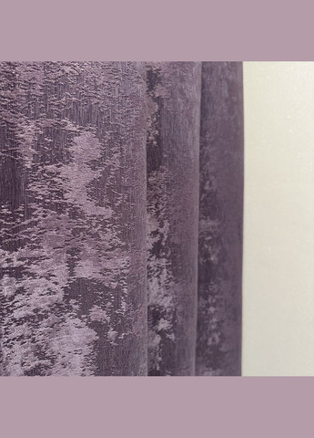 Жакардові штори з мармуровим візерунком 2шт 1.5×2.7 м, тасьма 6 см, середнє затемнення, фіолетового кольору. No Brand (331619154)