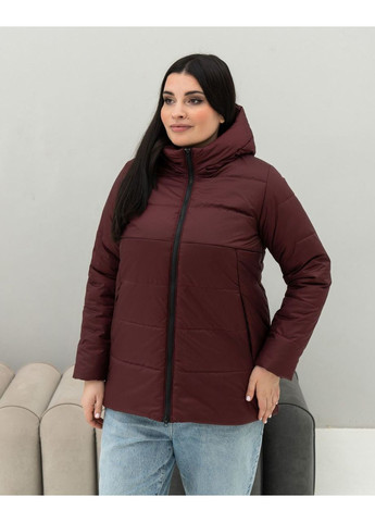 Бордова демісезонна жіноча демісезонна куртка великого розміру SK
