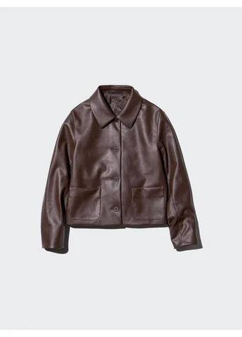 Темно-коричневая демисезонная куртка Uniqlo