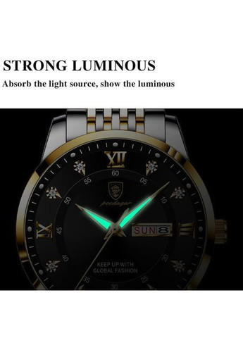 Наручний годинник чоловічий Poedagar Сріблясто-золотий (2926) Hemsut (364274280)