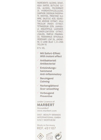 Тонік для проблемної шкіри Purifying Care Pura Clean SOS Anti-Pickel Roll-on 15ml (780789-11552) Marbert (368622350)