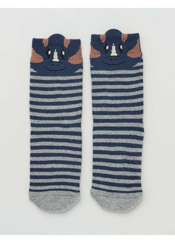 Темно-сині шкарпетки утеплені,темно-синій в візерунки з принтом, Kiabi (368994817)