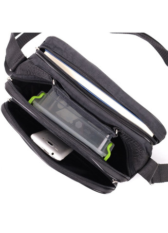Сумка мужская через плечо из качественного полиэстера 22577 Черный FABRA (302009259)