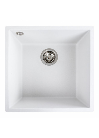 Гранітна мийка для кухні 4040 RUBA матовий білосніжний Platinum (269794646)