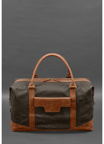 Дорожная сумка из коричневого конваса и натуральной светло-коричневой кожи. BlankNote (348359111)