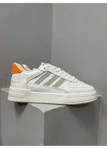 Белые летние кроссовки adidas dass-ler white beige orange адидас ади даслер No Brand