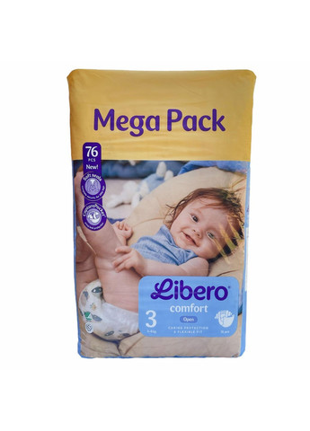 Підгузки Comfort 3 5-8 кг Mega Pack 228 шт (113828978) Libero (369458264)