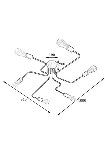 Люстра лофт Maze-павук NL 10084/6 MSK Electric (325882578)