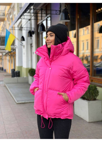 Малиновая демисезонная женская куртка FINO Mode