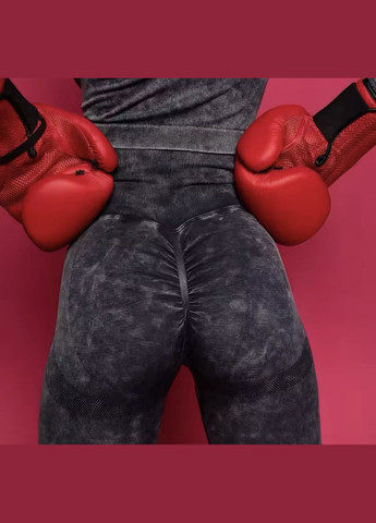 Черные демисезонные женские спортивные лосины стильные леггинсы для фитнеса бесшовные с высокой талией эффект push up размер ( ) No Brand