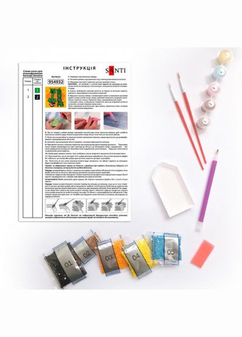 Картина по номерам с алмазной мозаикой Майнкрафт Крипер БУУМ 954932 25х25 см Santi (364755772)