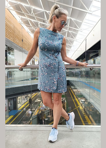 Зеленое кэжуал летний сарафан с декоративными пуговицами 2 Льва