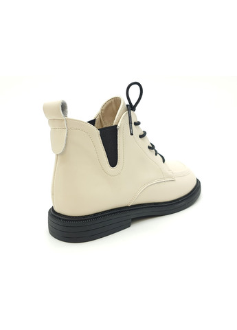 Осенние женские ботинки бежевые кожаные ya-18-11 24,5 см (р) Yalasou