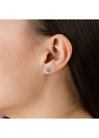 Пусеты серебряные асимметричные Барвинок Sapphire 925 Zirkon Skifska Etnika (399441026)