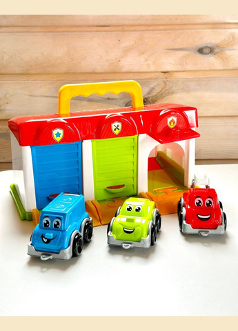 Детский гараж - чемодан 8416 с тремя машинками с пусковым механизмом. Technok Toys (327217421)