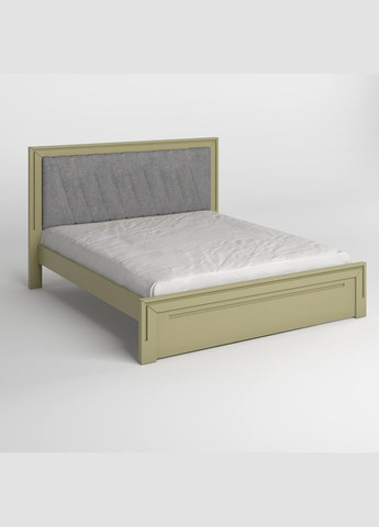 Полуторне дерев'яне ліжко Торонто Т6 (RAL1020)/Аляска 93 (сірий) 120х190 см (MBG-9780) Mebigrand (366086170)