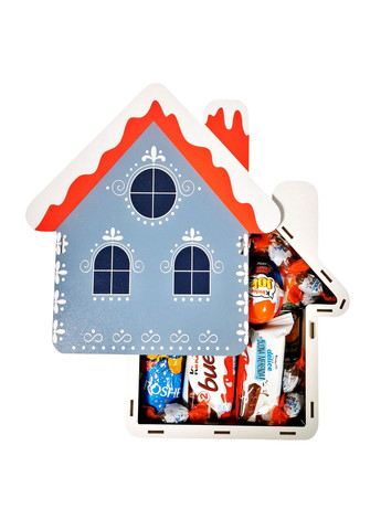 Подарок №33/1 "Дом сладостей" 460г (27х25х9см, в деревянной коробке) Унікальна цукерка (372656481)