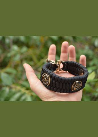 Браслет с Медведем и рунами из паракорда плетения Трилобит под заказ цвет и размер + брелок в подарок No Brand (341738886)