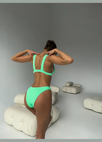 Бирюзовый демисезонный купальник раздельный No Brand