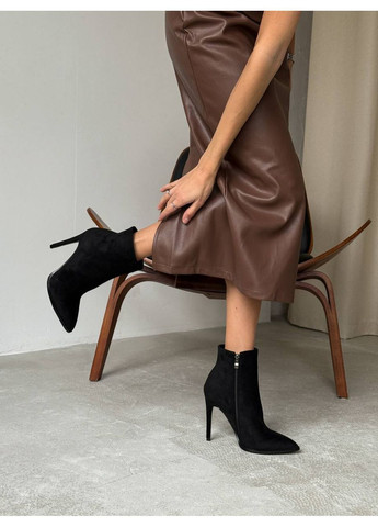 Черные зимняя зимние ботильоны No Brand