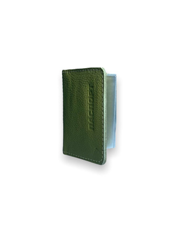 Обкладинка для паспорта ID паспорта документів шкіра ручна робота 4 відділи розм 10.5х8х0.5см оливковий BagWay (285814940)