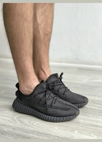 Чорні Осінні кросівки чоловічі і жіночі adidas yeezy boost 350 cinder reflective black | адідас ізі буст 350 рефлективні чорні No Brand