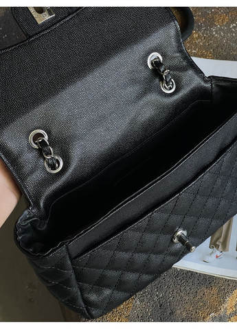 Жіноча сумка чорний срібло структурна через плече No Brand (369934996)