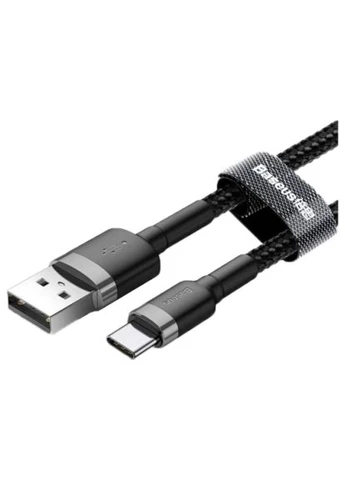 Дата кабель (CATKLF-CG1) Baseus USB 2.0 AM to Type-C 2.0m 3A Gray-Black (388712309)