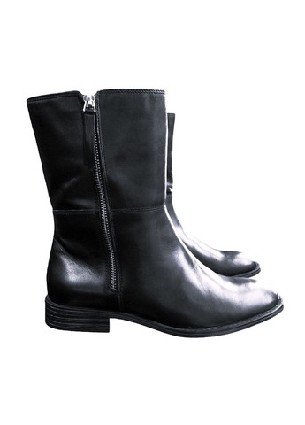 Напівчоботи бренд стиль шкіряні жіночі на низькому підборі 39 (26 см) чорні Rylko (319146398)