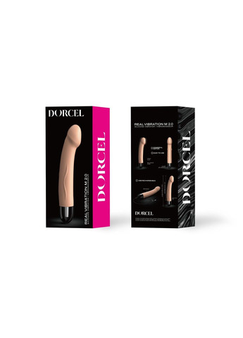 Вибратор Real Vibration M Flesh 2.0, диам 3,7см, перезаряжаемый, для точки G Dorcel (333332205)