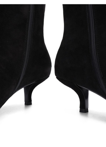 Осенние женские ботинки wr07-1 черный велюр MIRATON тканевые